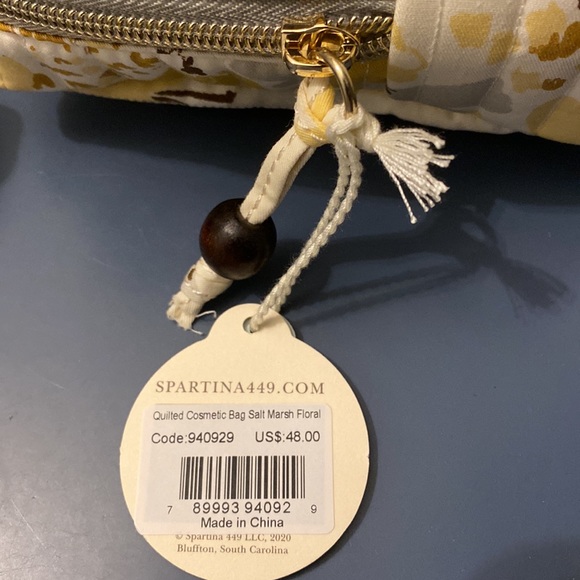 NWT - Spartina Quilted Cosmetic Bag - Picture 6 of 10